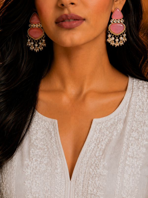 Premium Quality | Dangler Earrings | Artificial Stone |