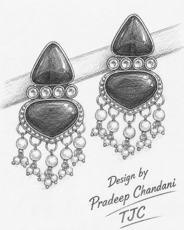 Premium Quality | Dangler Earrings | Artificial Stone | Red Color |