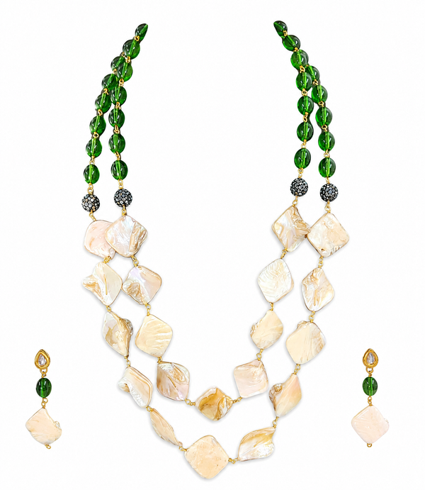 Premium Quality | Layered Mala Set | Green Color |