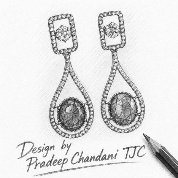 Premium Quality | Monalisa Stone | Earrings | Amethyst Color |