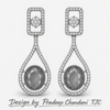 Premium Quality | Monalisa Stone | Earrings | Red Color |
