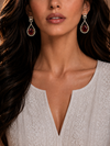 Premium Quality | Monalisa Stone | Earrings | Red Color |