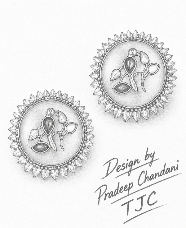 Premium Quality | Studs Earrings | Artificial Stone | Pink Color |