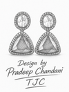 Premium Quality | American Diamond Earrings | Red Color |