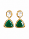 Premium Quality | American Diamond Earrings | Green Color |