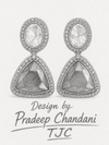 Premium Quality | American Diamond Earrings | Green Color |
