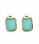 Premium Quality | Monalisa Stone | Studs Earrings | Mint Color |