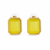 Premium Quality | Monalisa Stone | Studs Earrings | Yellow Color |