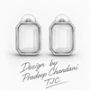 Premium Quality | Monalisa Stone | Studs Earrings | Sky Blue Color |