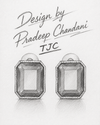 Premium Quality | Monalisa Stone | Studs Earrings | Red Color |