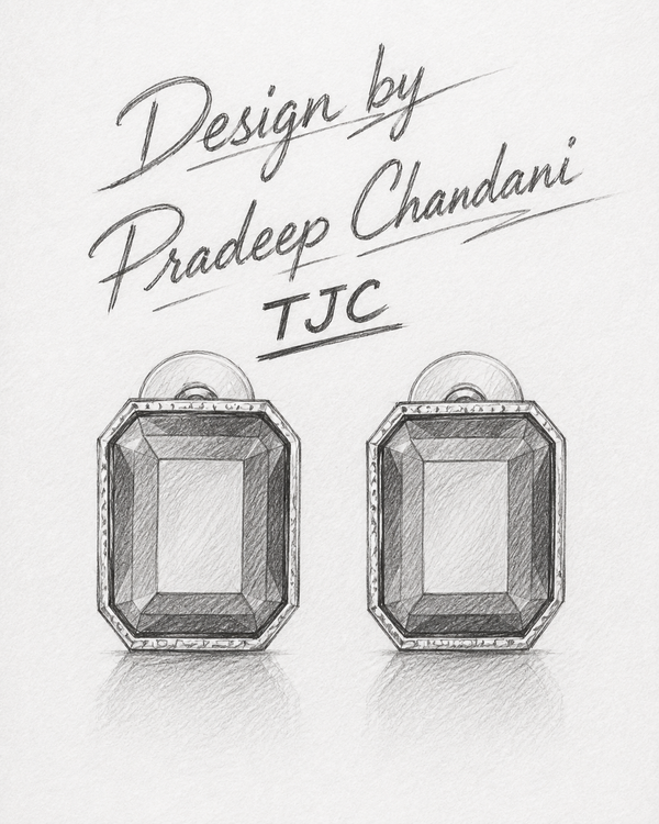 Premium Quality | Monalisa Stone | Studs Earrings | Red Color |