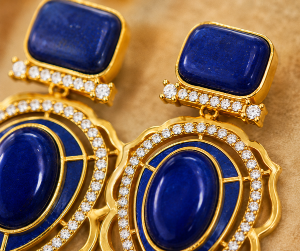 Premium Quality | Sabyasachi Inspired Earrings | Blue Color |