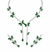 Green EmeraldInspired | American Diamond Accents | Chain Pendant Set With Earrings |