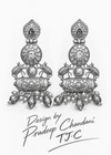 Premium Quality I Silver Plated I Oxidised Earrings IBlue beads I