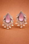 Silver Inspired | Monalisa Glass Stone | Stud Earrings with Pushback|
