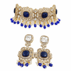 Monalisa Royal Blue | American Diamond Choker Necklace Set with Earrings | Elegant Jewelry |