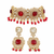 Monalisa Ruby Red | American Diamond Choker Necklace Set with Earrings | Elegant Jewelry |