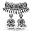 Monalisa Ruby Red | American Diamond Choker Necklace Set with Earrings | Elegant Jewelry |