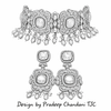 Monalisa Ivory Grey| American Diamond Choker Necklace Set with Earrings | Elegant Jewelry |