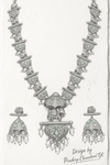 Monalisa Glass | Rani Har | Necklace Set with Earrings | Gold Plated