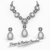 Navratan Sabyasachi Inspired | Matte Gold Finish | Necklace Set with Earrings |
