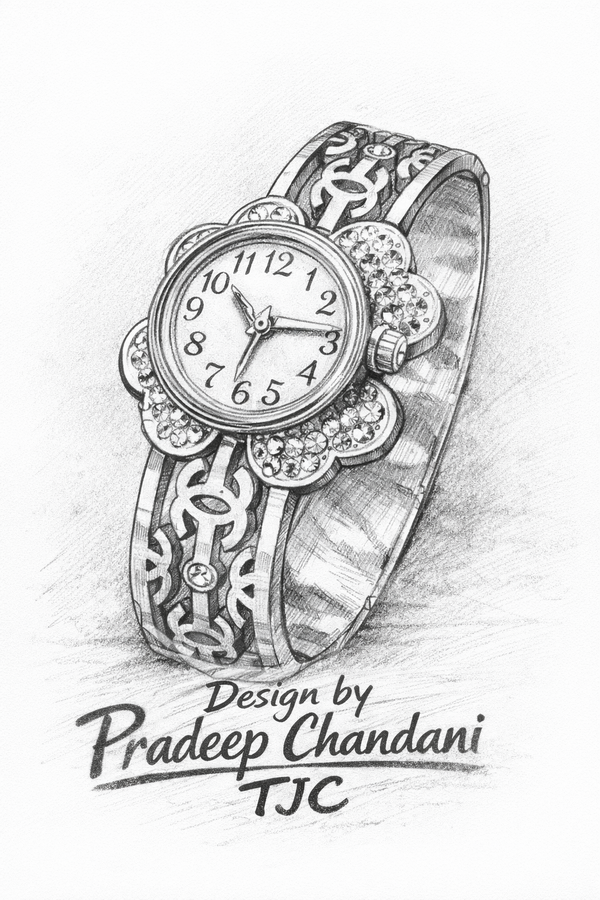 Premium Quality Round Shape Watch Bracelet & Elegant Anti - Tarnish Jewelry