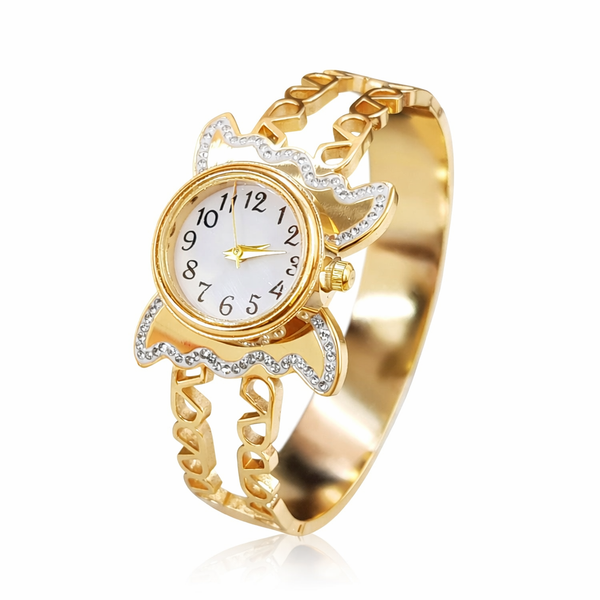 Premium Quality Round Butterfly Watch Bracelet & Royal Anti - Tarnish Jewelry