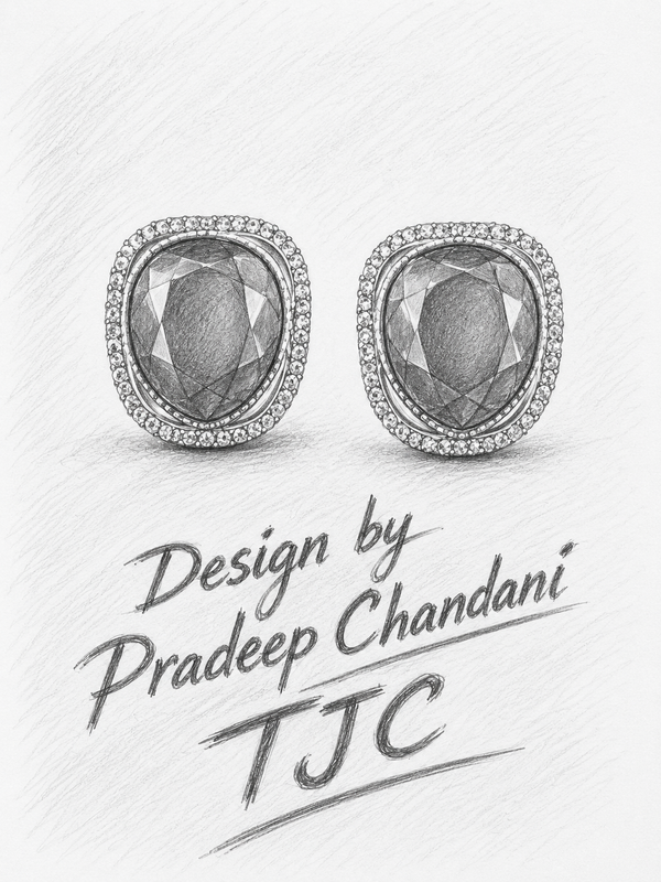 Premium Quality | Studs | Doublet Stone | Earrings |