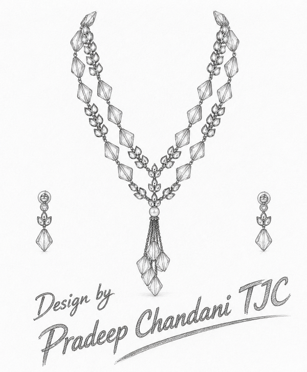 Premium Quality | Kite Shape Glass Beads | 2 Layer Mala |
