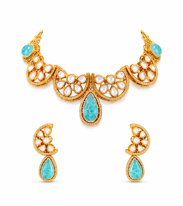 Premium Quality | Doublet Stone | Choker Set | Statement Jewelry |