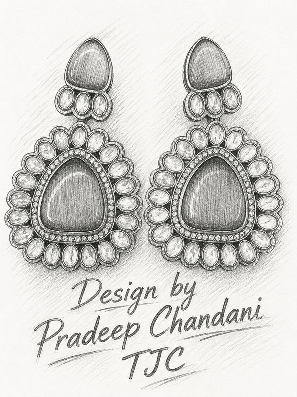 Premium Quality | Amethyst Inspired Stone | Earrings |