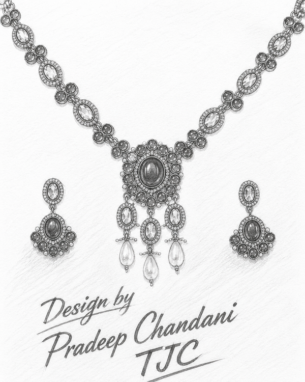 Premium Quality | Ruby Inspired | Necklace Set |