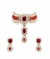 Ruby Inspired | Antique Finish | Premium Quality | Necklace Set |