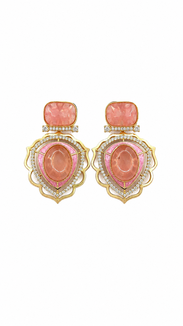 Premium Quality | Rutile Gemstone | Earrings |