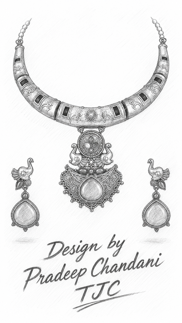 Premium Quality | Dual Tone | Hasli Choker Set |