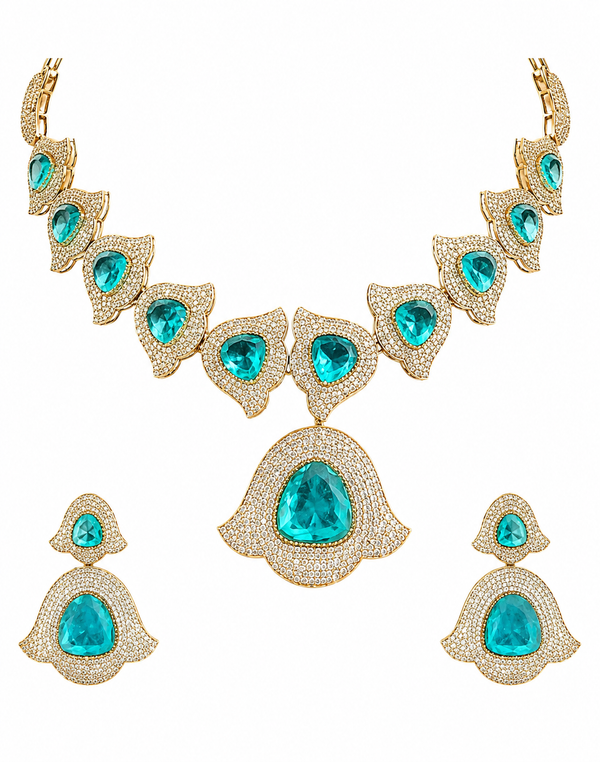 Premium Quality | Multicolor Stone | American Diamond | Jewelry Set |