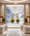Premium Quality | Natural Stone | Brass | Dangler Style Earrings |