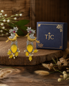 Premium Quality | Monalisa Stone | Dual Tone | Replica Earrings |