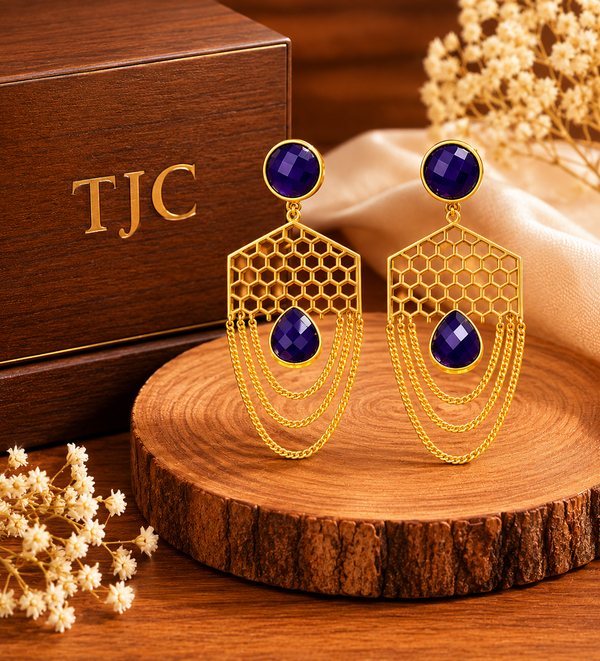 Premium Quality | Brass Earrings | Stone Work |