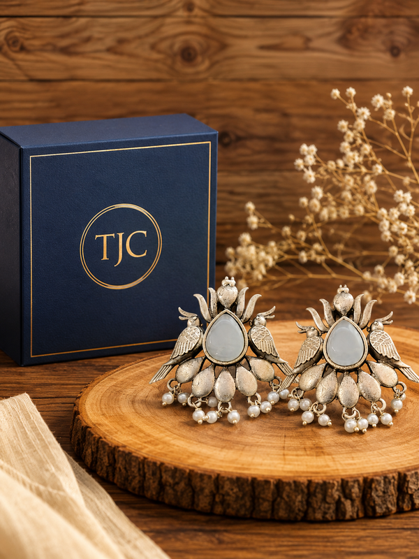 Premium Quality | German Silver Earrings | Handmade Earrings |