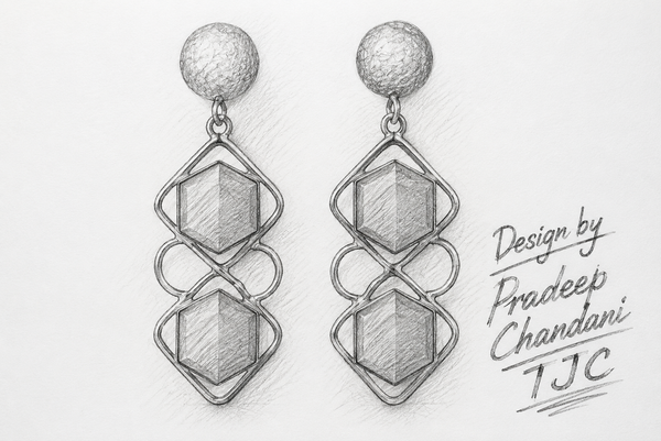 Premium Quality | Brass Earrings | Yellow Color |