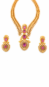 Premium Quality | Doublet Stone | Necklace Set | Amethyst Color |