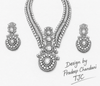 Premium Quality | Doublet Stone | Necklace Set | Orange Color |