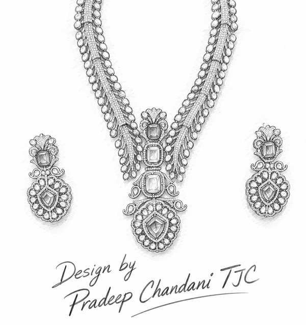 Premium Quality | Doublet Stone | Necklace Set | Multi Color |