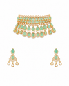 Premium Quality | Precious Inspired ColorStone | Necklace Set | Mint Color |