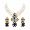 Premium Quality | Monalisa Stone | Choker Set | Blue Color |