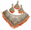 Premium Quality | 14 Carrot Anti Gold Polish | Bridal Set | Orange Color |