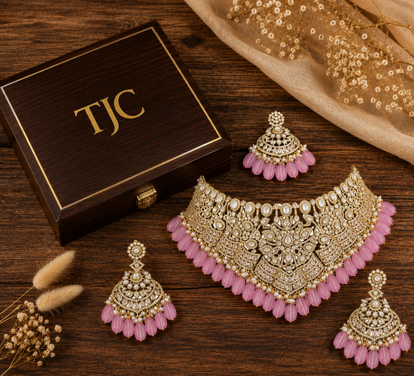 Premium Quality | 14 Carrot Anti Gold Polish | Bridal Set | Amethyst Color |