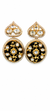 Premium Quality | Black Monalisa Stone | Gold Plated | Polki Earrings |