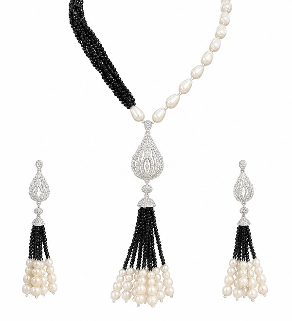 Premium Quality | Hydro Beads Mala Set | Black Color |